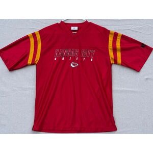 NFL Kansas City Chiefs Mens Red V-Neck Jersey Shirt Size M VF Imagewear
